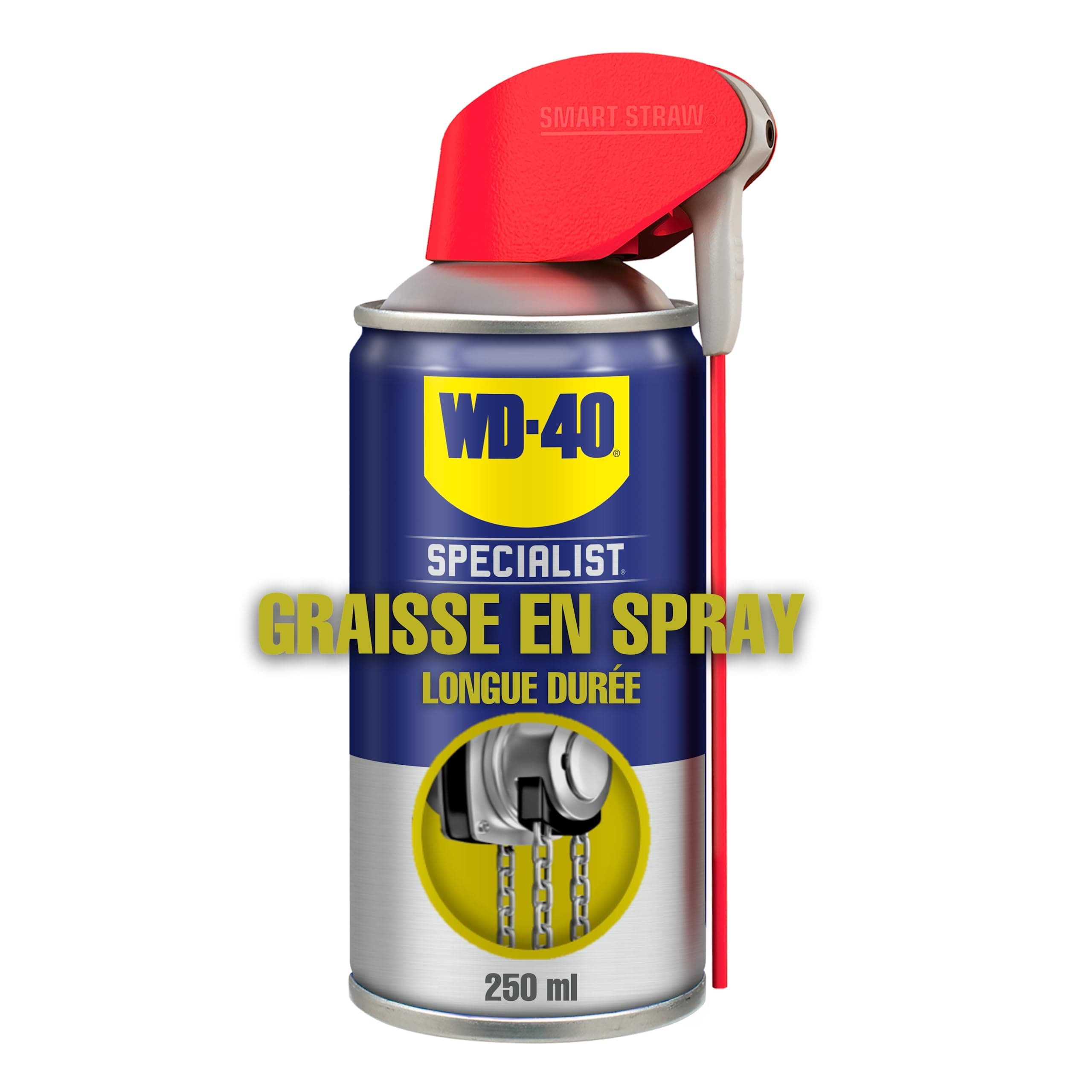 WD-40 Specialist • Grease Spray • Double Position Spray • Long Lasting • Corrosion Protection • Extremely Durable Lubrication • Adheres to All Surfaces and Non-Drip Formula • 250 ml