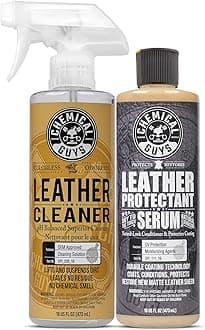 Leather Cleaner & Leather Serum Kit for Car Interiors, Furniture, Apparel, Shoes, Boots, and More (Works on Natural, Synthetic, Pleather, Faux Leather and More), 16 fl oz - 2 Items
