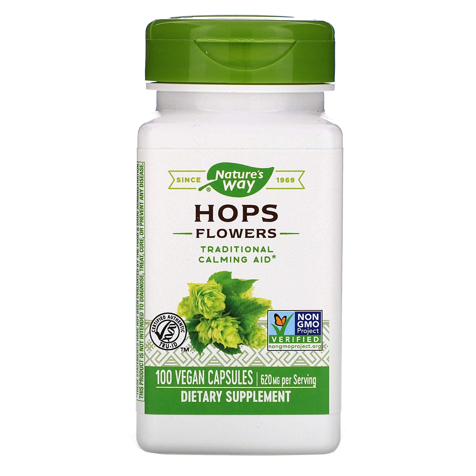 Nature's Way Hops Flowers, 100 Vegetarian Capsules