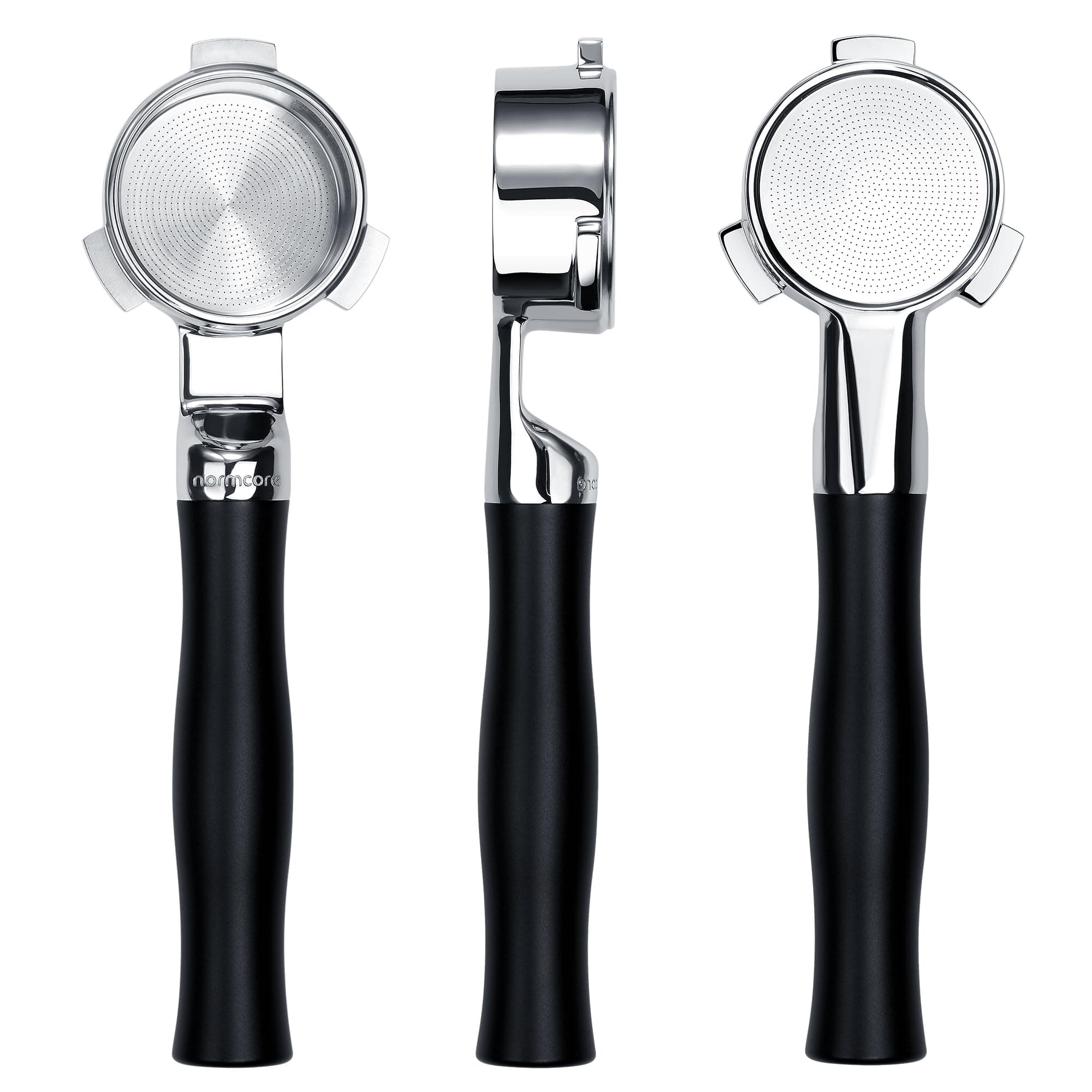 54mm Flat Bottomless Portafilter with Built-in 0.28mm High Extraction Basket For 54mm Breville Sage Solis Barista Machines Espresso Machines, 22g