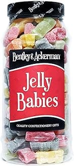 Jelly Babies Sweets - (605g) Original Retro Jelly Babies Sweets Gift Jar By Bentley & Ackerman's Sweet Shop.