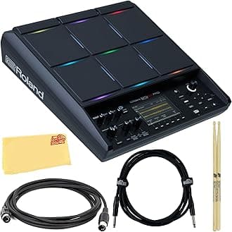 Roland SPD-SX PRO Sampling Pad Bundle With Drumsticks, MIDI Cable, Instrument Cable, and Austin Bazaar Polishing Cloth