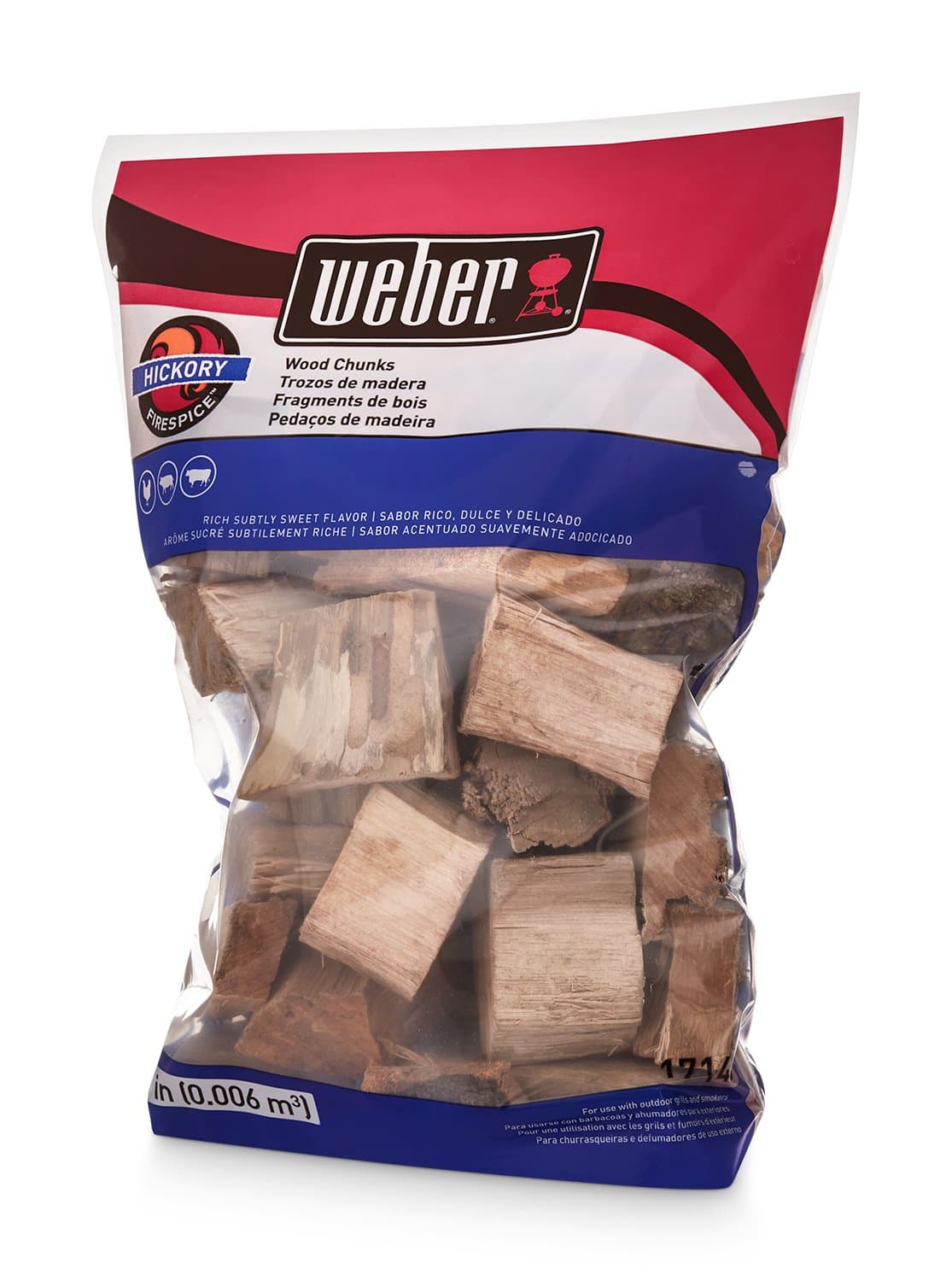 Weber Wood Chunks, Brown, 4 lb, 17148
