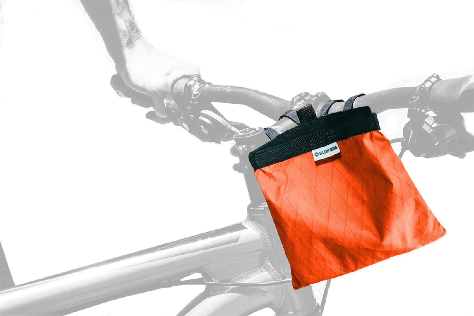Slap Bag A Bike Bag that Opens with One Hand, Slap it Closed, Orange