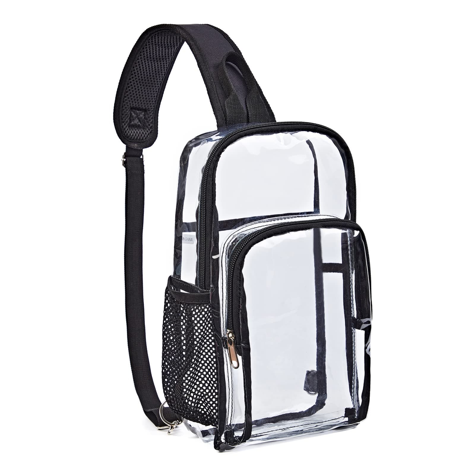 Edraco Clear Sling Bag, Clear Bag Stadium Approved, Large Capacity Shoulder Backpack for Men & Women
