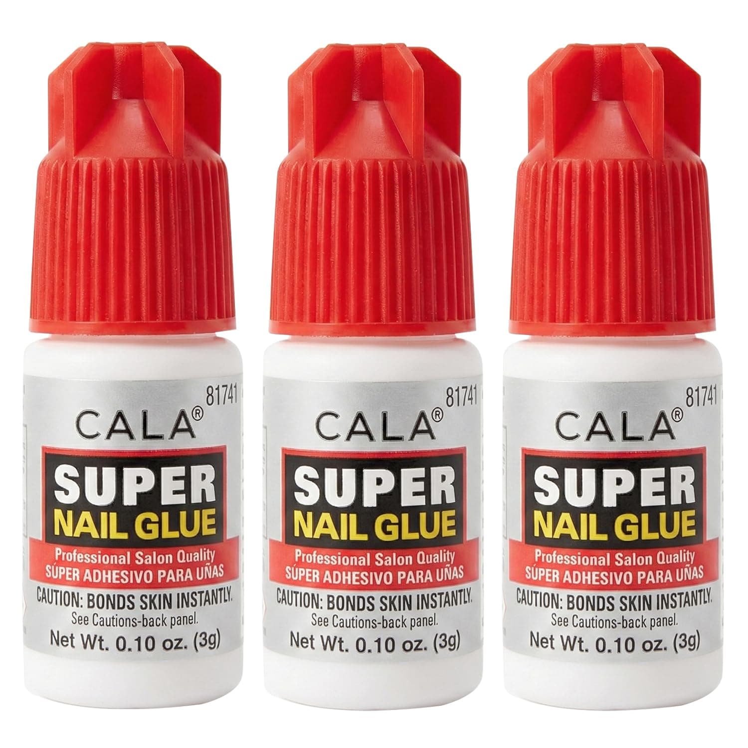 Cala 3 bottles Super nail Glue professional Salon Quality,Quick and Strong Nail liquid adhesive