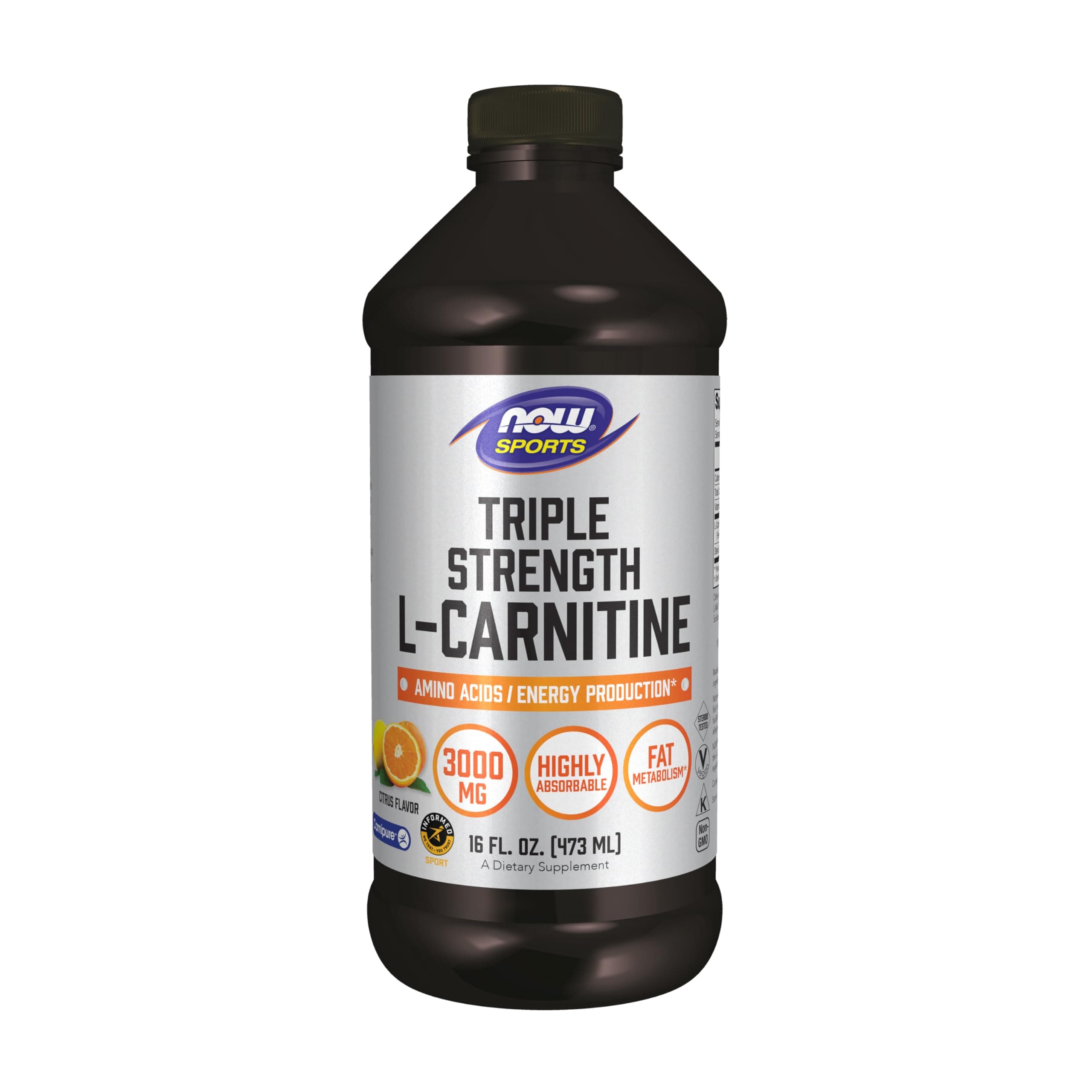 Now Foods L-Carnitine Liquid 3000Mg 16Oz