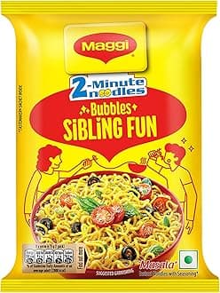 2-Minute Instant Noodles, Favourite Masala Taste, Masala Noodles With Goodness Of Iron, Made With Choicest Quality Spices, 70g/75g Pouch (weight may vary)