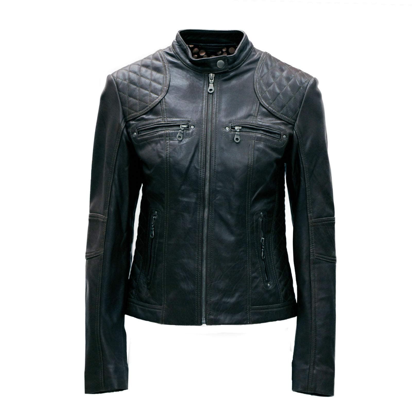 PAUL BERMAN Ladies Real Leather Biker jacket