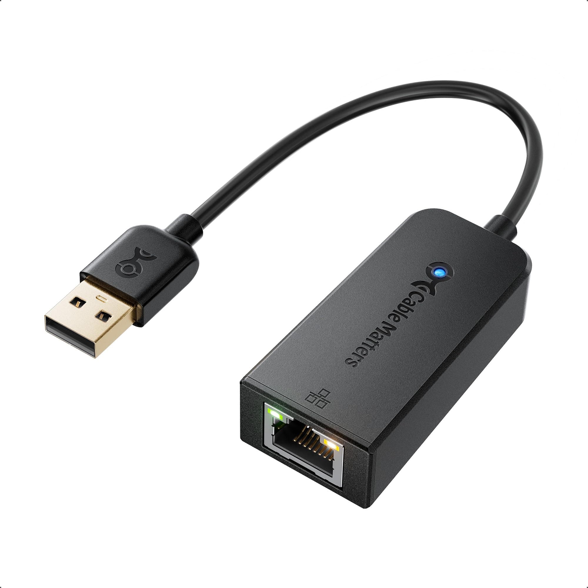 Cable Matters USB LAN変換アダプター 有線LANアダプター USB イーサネットアダプタ USB2.0 to RJ45 100Mbps MacbookとWindowsとChromeに最適 スイッチ非対応 ブラック