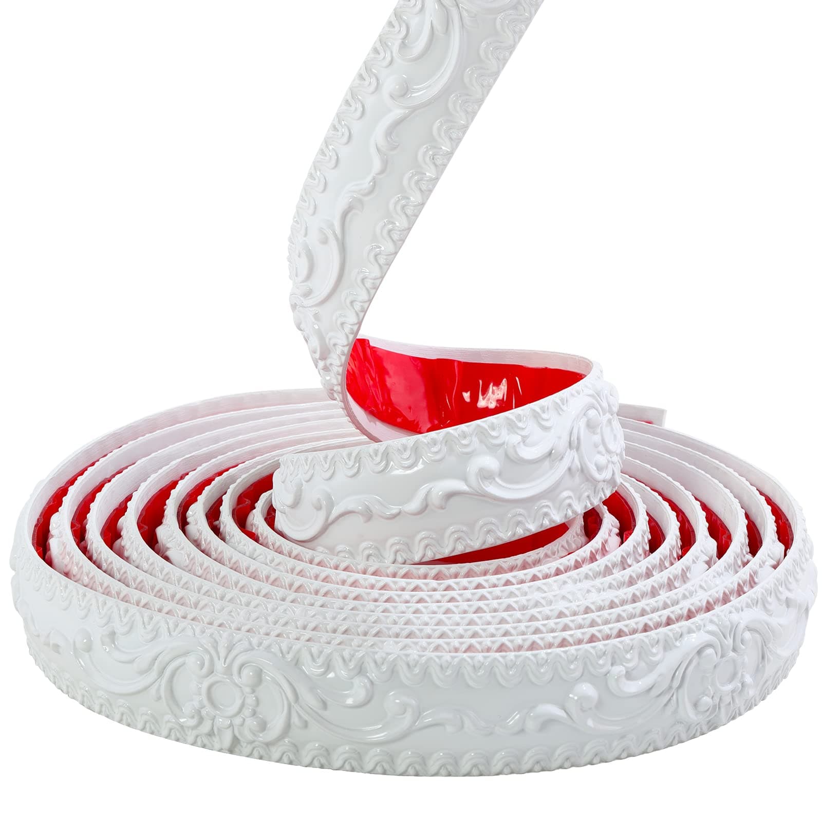 Flexible Wall Trim | Peel and Stick Self-Adhesive Design | Crown Mouldings for Cabinet Mirror Frame Wall Edge Home Decor, 5m x 36mm