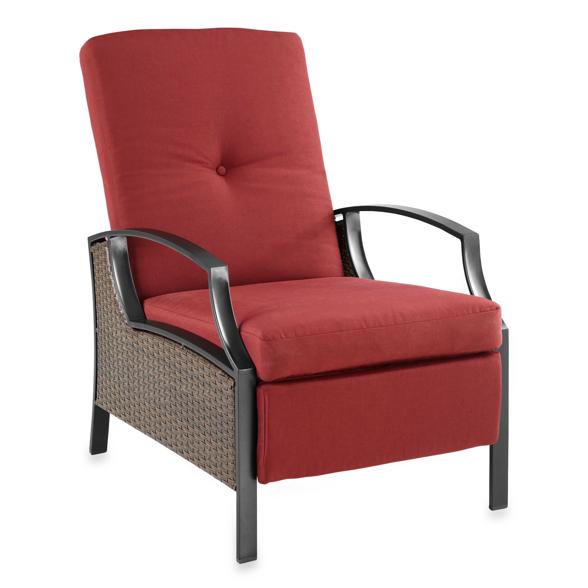 Wicker Recliner Mix and Match (Red/Black)