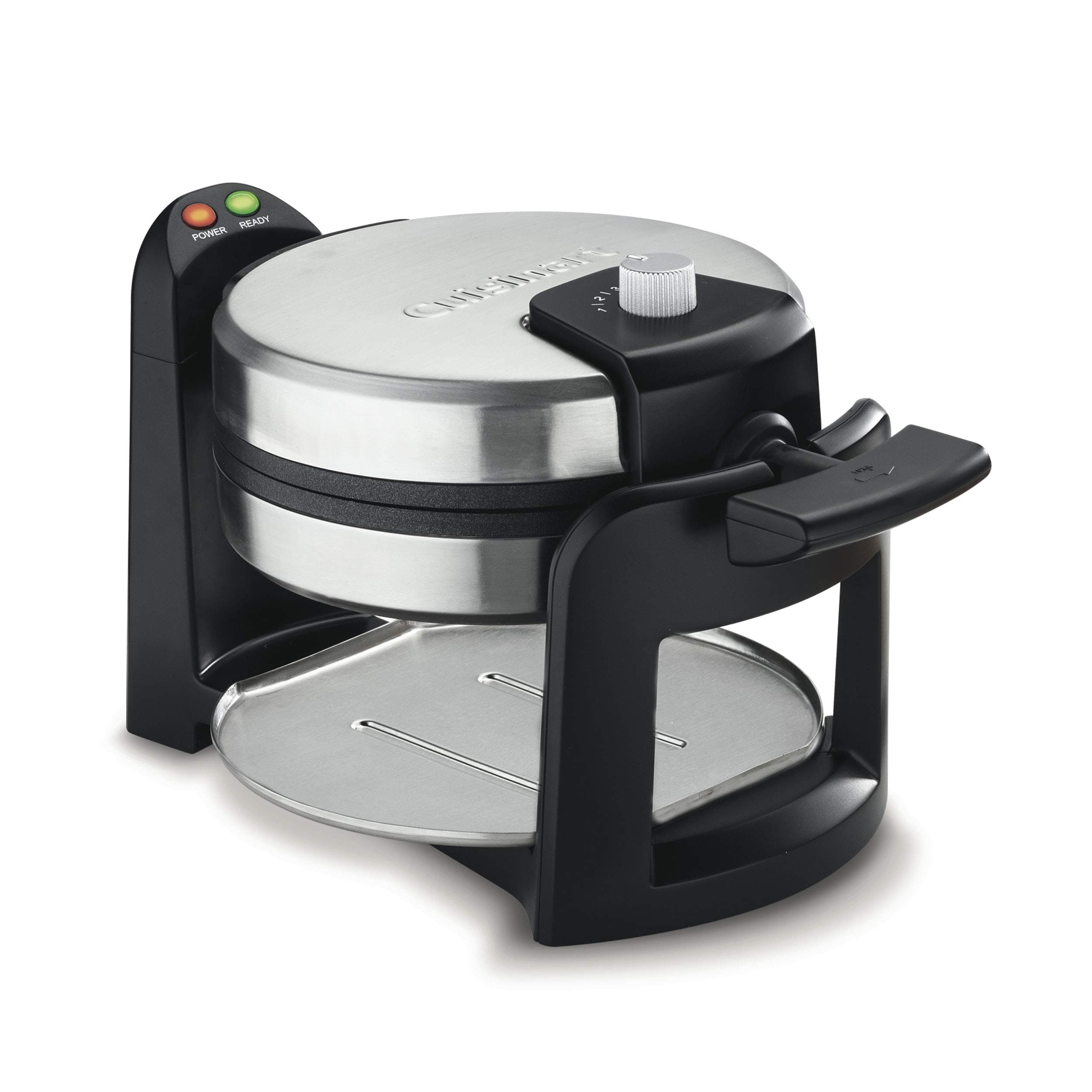 Round Flip Belgian Waffle Maker, 1" thick Belgian-style Waffle, WAF-F30NAS