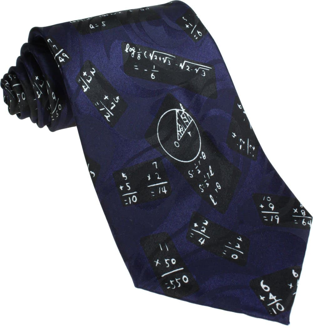 Maths Navy Novelty Tie - Mathematics Tie - Teacher Tie