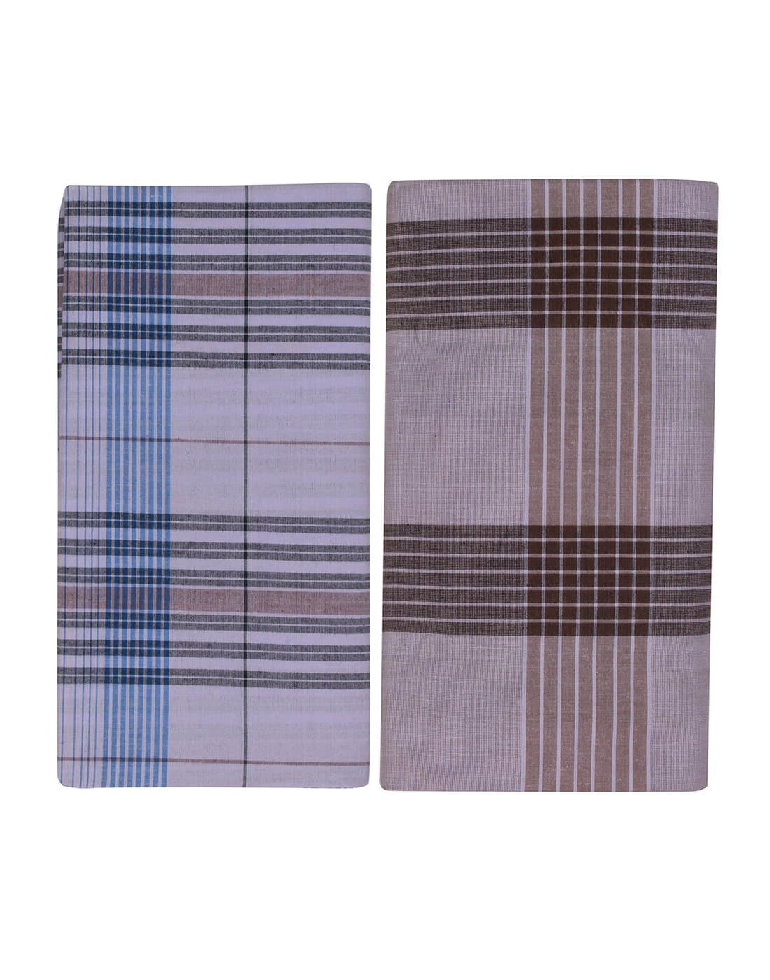 JISB Cotton Checks Lungi,2 Mtr length, 2 Piece pack