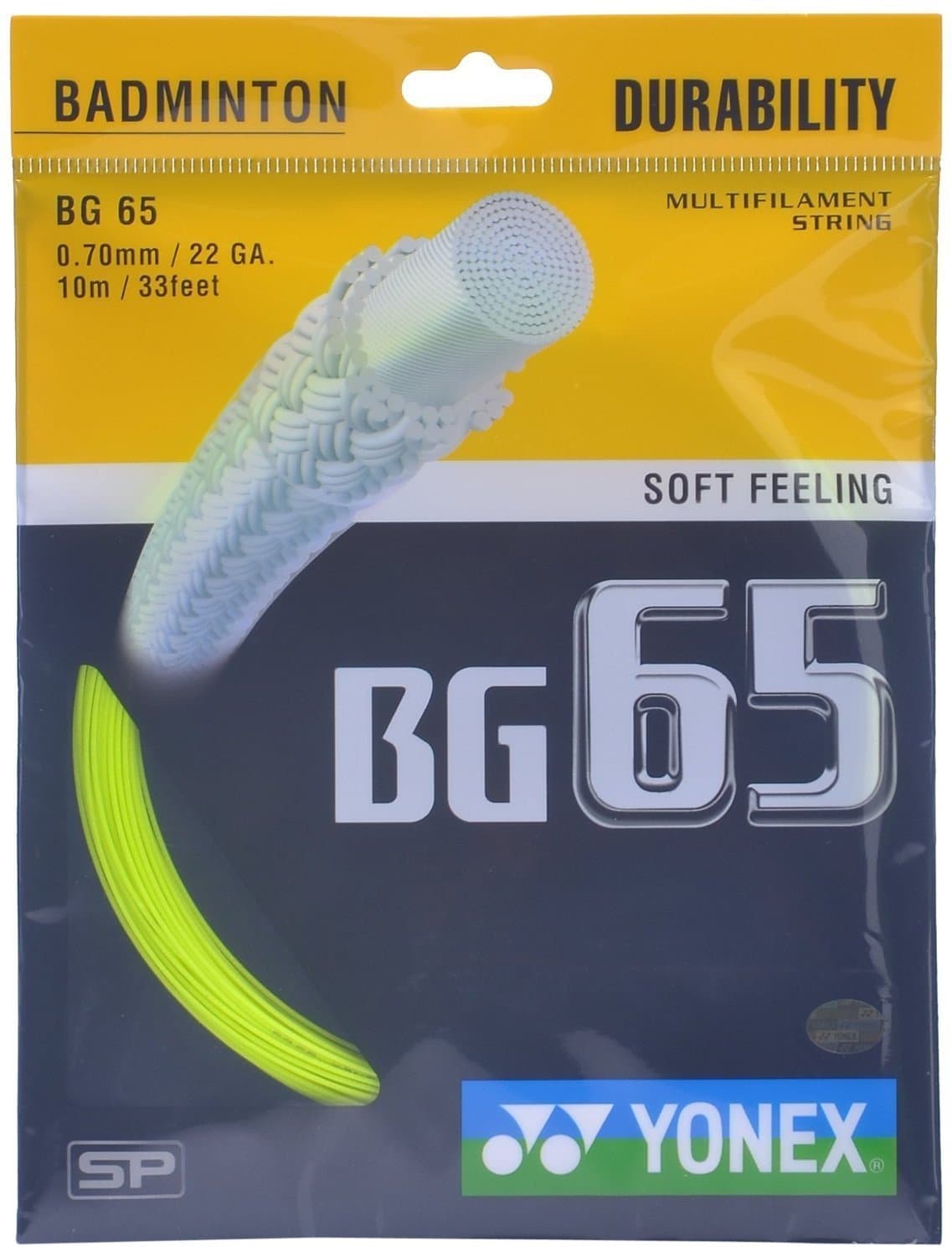 Yonex Badminton Strings BG65, 0.70mm