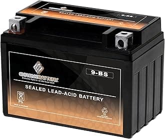 CB CHROMEBATTERY 9-BS Maintenance-Free, 120CCA, 12V 10Ah Battery Replacement for ATV, Motorcycle, Jet Skis, Scooter, UTV, and More - Nut and Bolt (T3) Terminal
