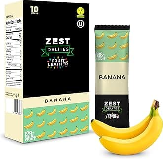 - Dried Fruit Bars by Zest Delites, Fruit Leather Snacks, Healthy Snacks Pack for Adults & Kids, Lavashak, Vegan, Apple-Based Banana Strips, 0.88 oz x 10
