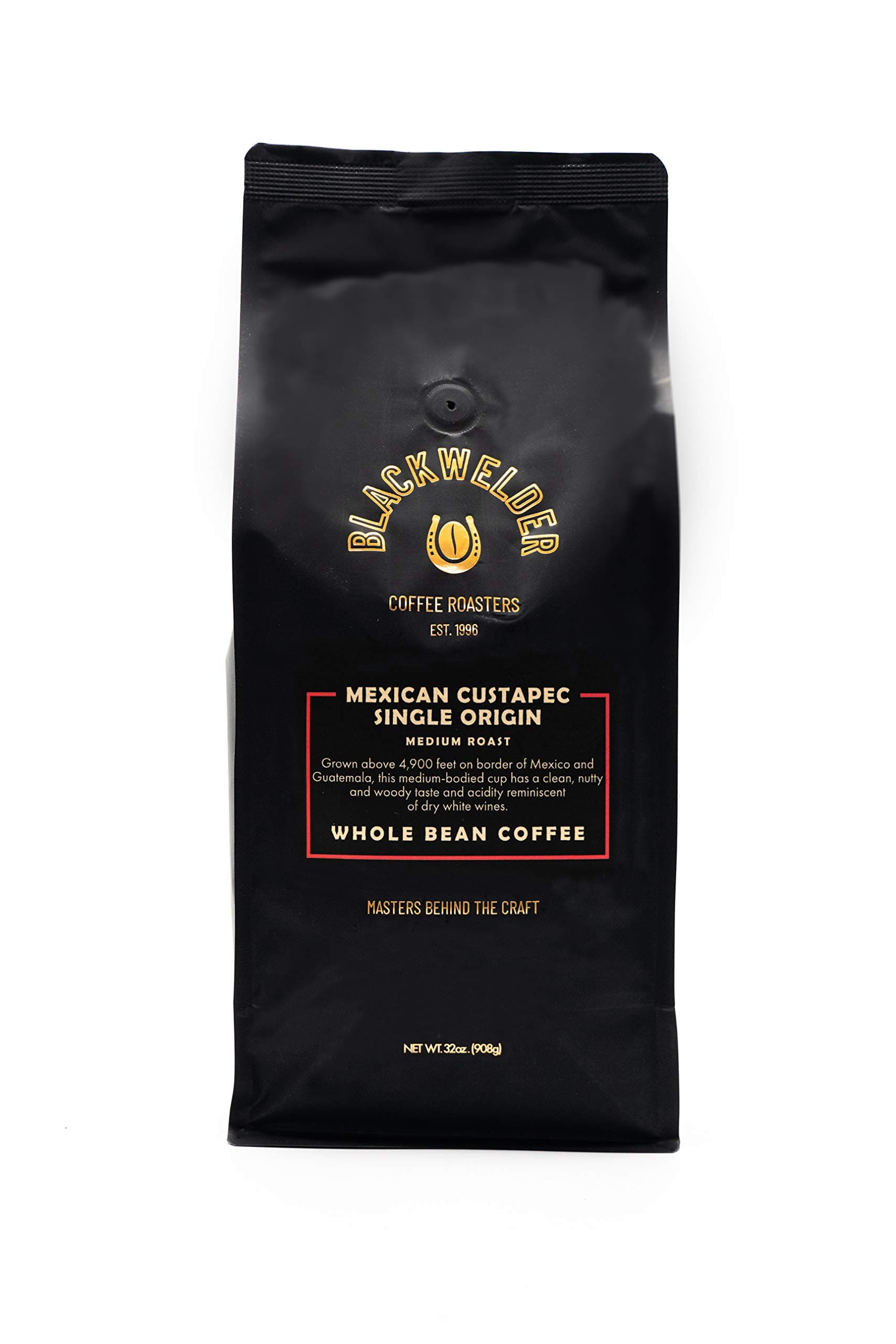 Blackwelder Coffee, Single Origin Whole Bean Mexican Custepec SHG, Fresh Roasted Small Batch (2lb Bag)