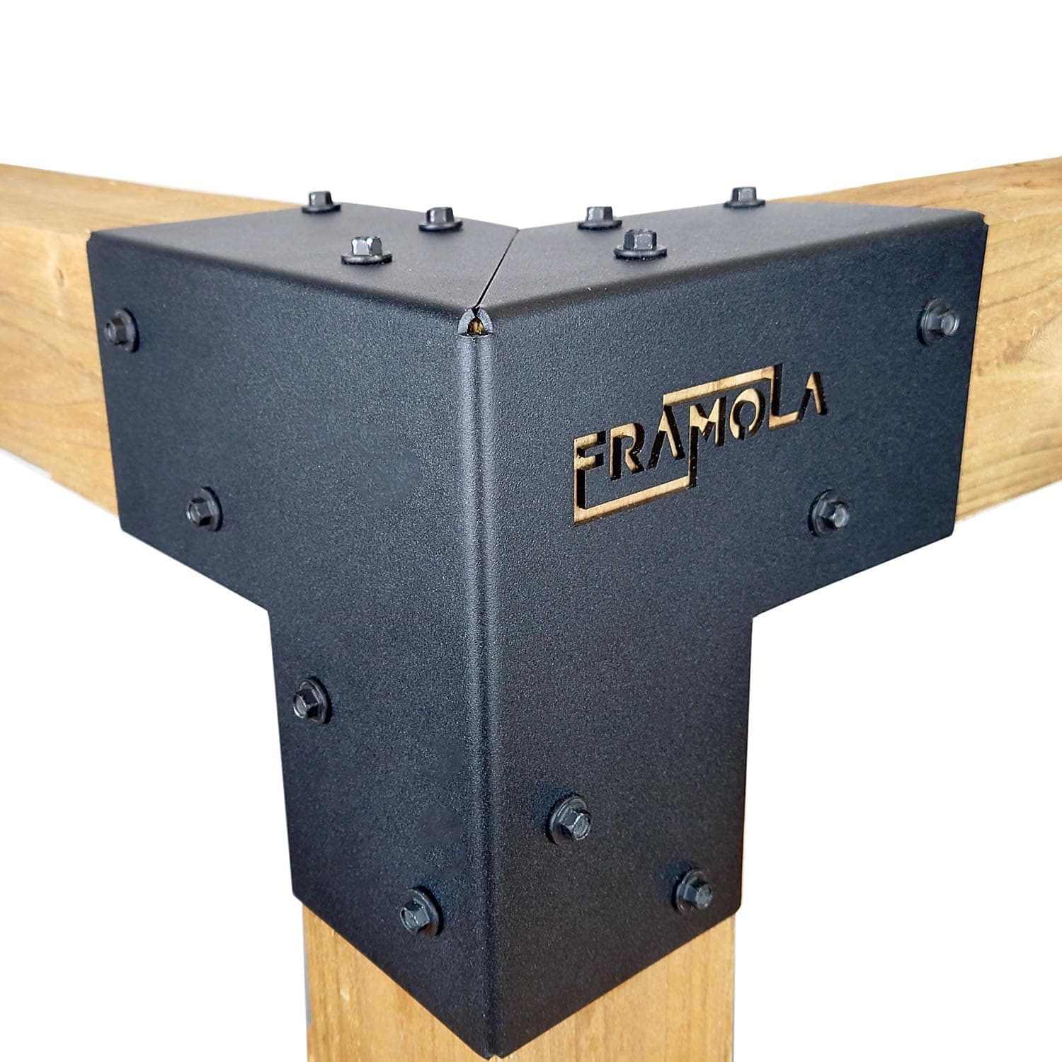 2 Pack Framola Pergola Corner Brackets - 3 Pieces Wood Joints Structure Hardware Kit (3" / 75mm Post)