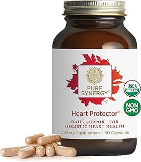 Heart Protector | Organic Holistic Heart Supplement with Organic Hawthorn Berry, Resveratrol, and Nattokinase | for Blood and Vascular Support (60 Capsules)