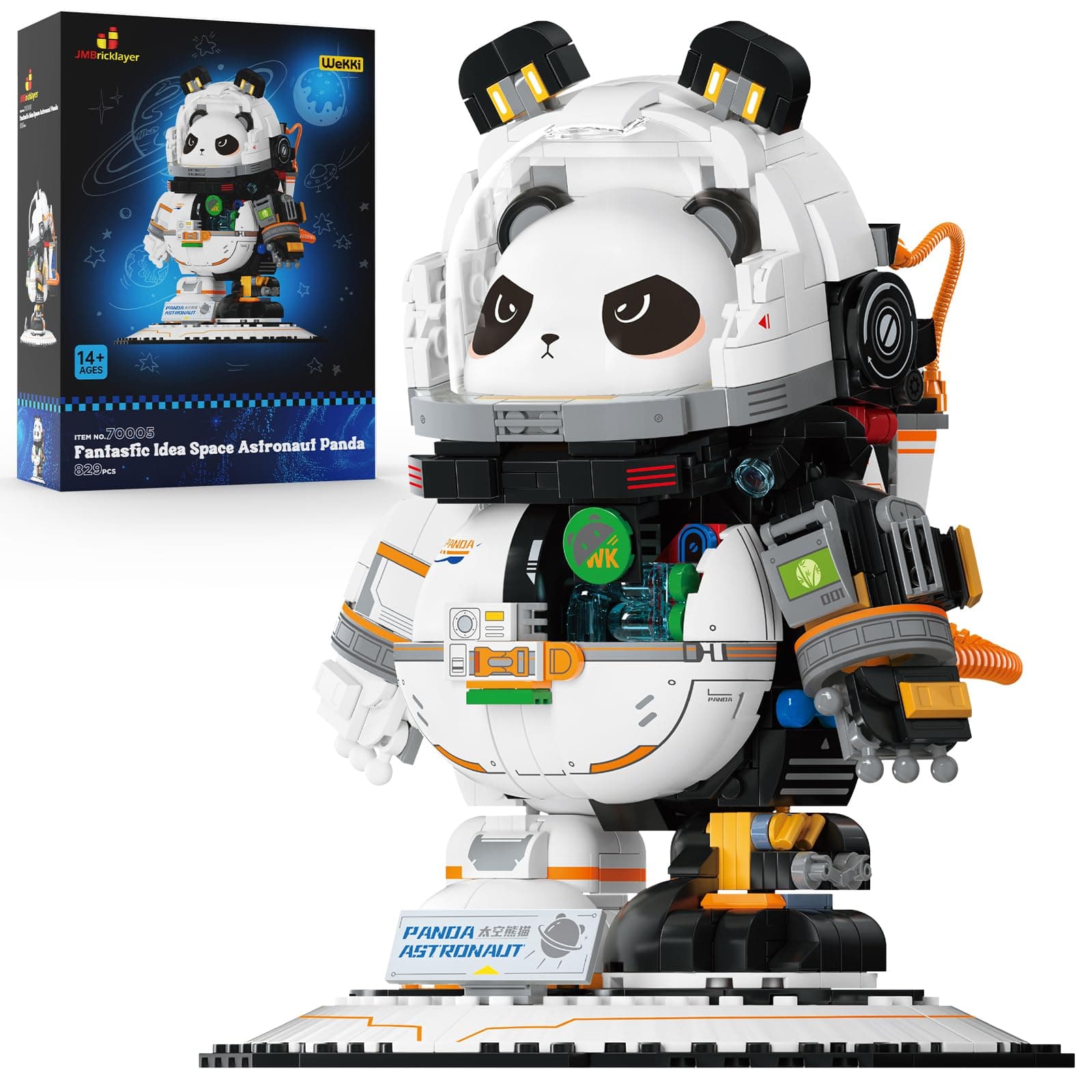 - Space Panda Astronaut Building Sets 70005, Cool & Cute Animals Panda Bear Display Model, Space Toys Sets for Adults Boys Girls Aged 14+, Ideal Gifts Idea(829 Pieces)