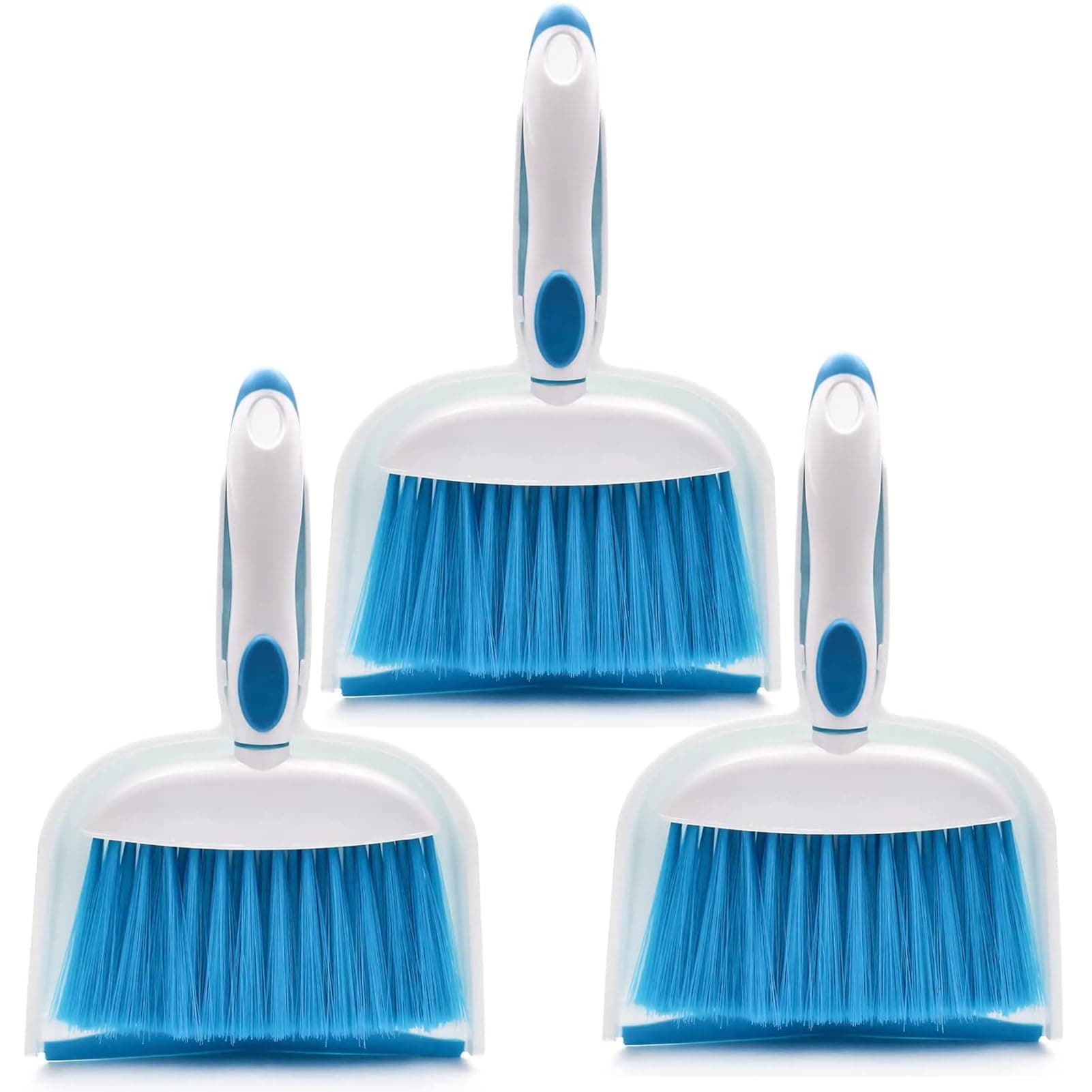 Broom Dustpan Brush Small Dust pan : Mini Broom and Dustpan Set Small Dust pan and Brush Set Whisk Broom and Dustpan Set Small Broom and Dust pan Set Small Dust pan for Desk, Home,Tent (Blue 3pcs)