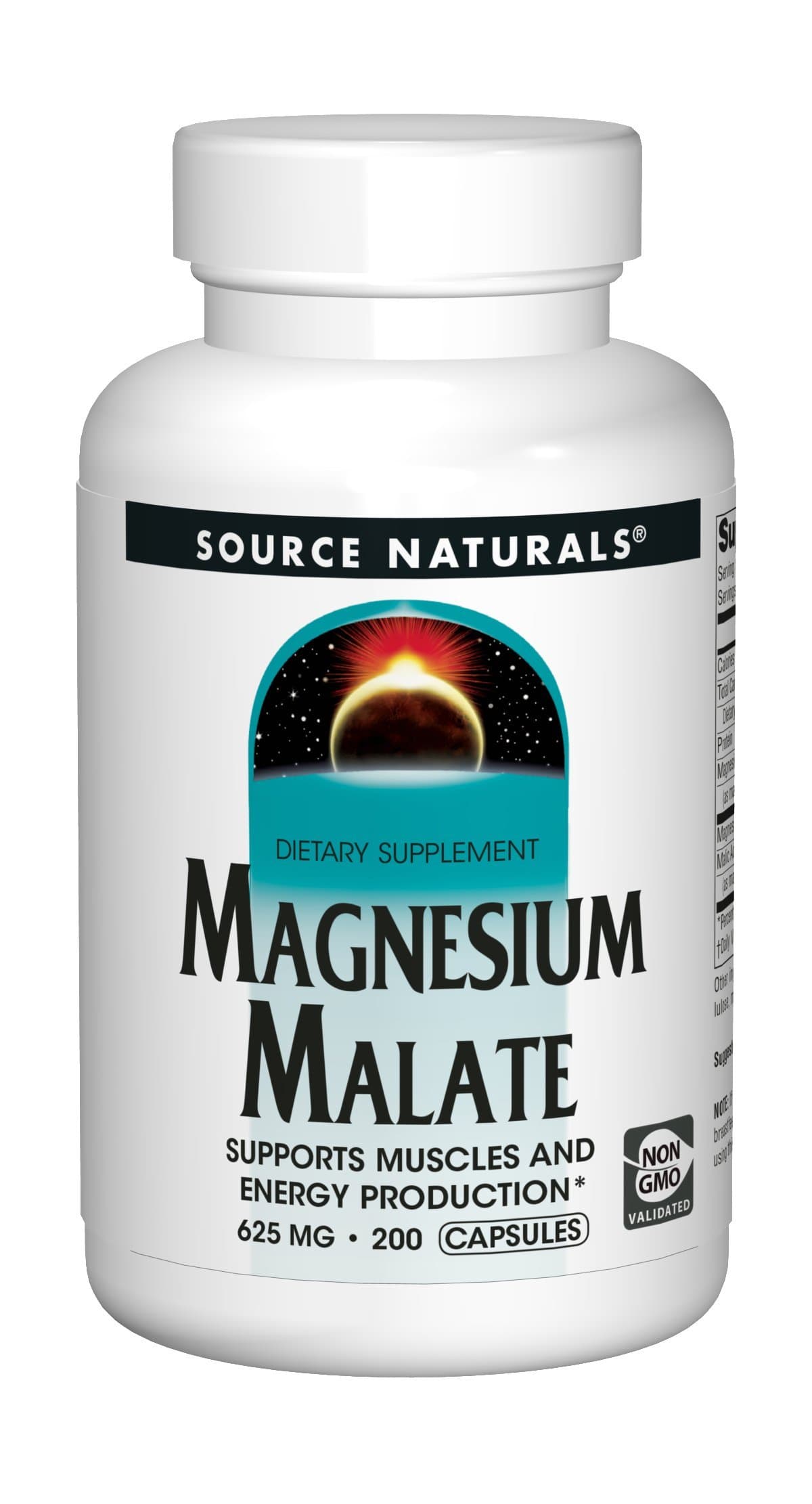Source Naturals Magnesium Malate 625Mg Supplement Essential Bio Available Magnesium Malic Acid Supplement 200 Capsules