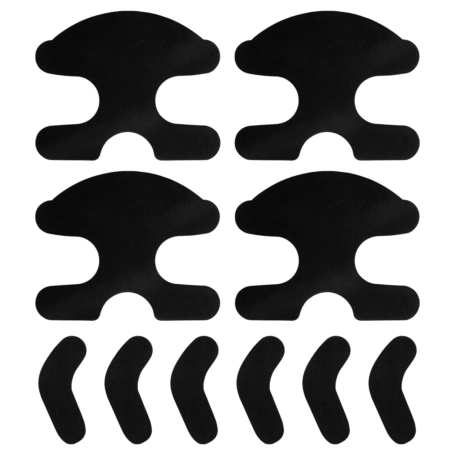 10pcs Ski Snowboard Boots Fitting Pads, EVA Self-Adhesive Snowboard Boots Narrowing Pads Ski Boot Ankle Wrap Pads J Bars Snowboard Boots to Reduce Heel Lift & Ankle Hurt(Black)