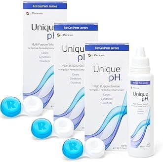 Menicon Unique pH Multi-Purpose Solution with RGP Lens Case.4 Fluid Ounce each - 3 Pack
