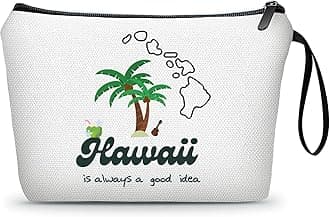 Hawaii Makeup Bag - Summer & Beach Gifts for Women, Travel & Birthday Gifts for Friends, Family