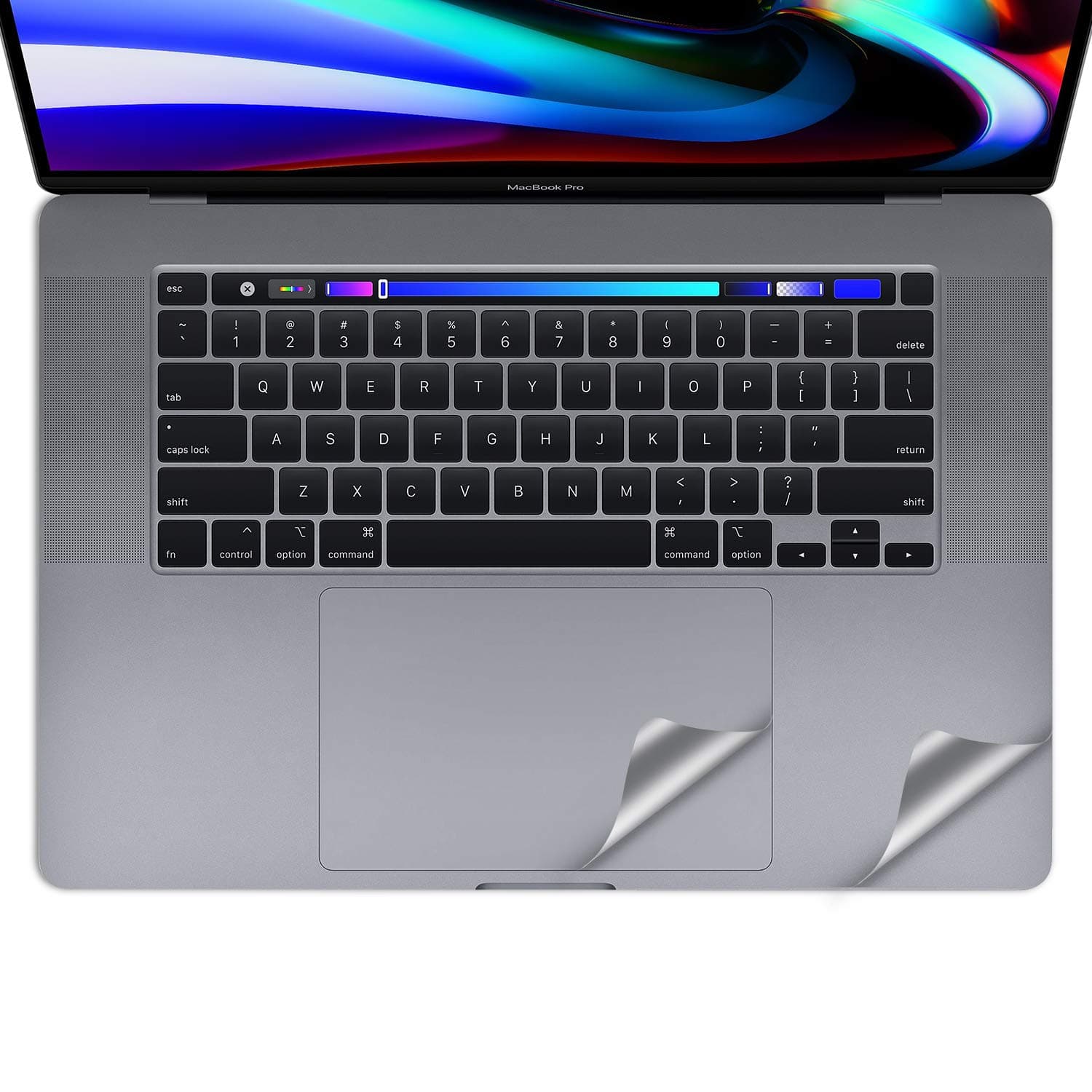 LENTION Palm Rest Cover Skin with Trackpad Protector, Protective Vinyl Decal Sticker Compatible with MacBook Pro (16-inch, 2019, with Thunderbolt 3 Ports) - Model A2141 (Space Gray)