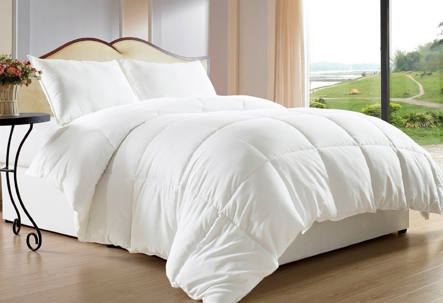 Clara Clark King Size Comforter Goose Down Duvet – White