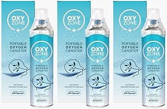 Natural Oxygen 36 Litres in Portable Can | First Aid Essential | Revitalizes | Enhance Physical Wellness | 36 Litre (12 L × 3) | 750 Puff (250 Puff × 3)