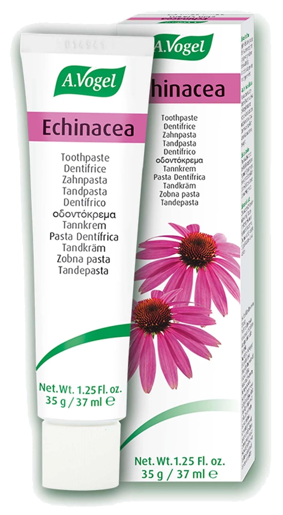 A.Vogel Herbal Echinacea Toothpaste | Organic, Fluoride-Free Toothpaste | Fresh Extracts of Echinacea | Liquorice & Eucalyptus | 100g