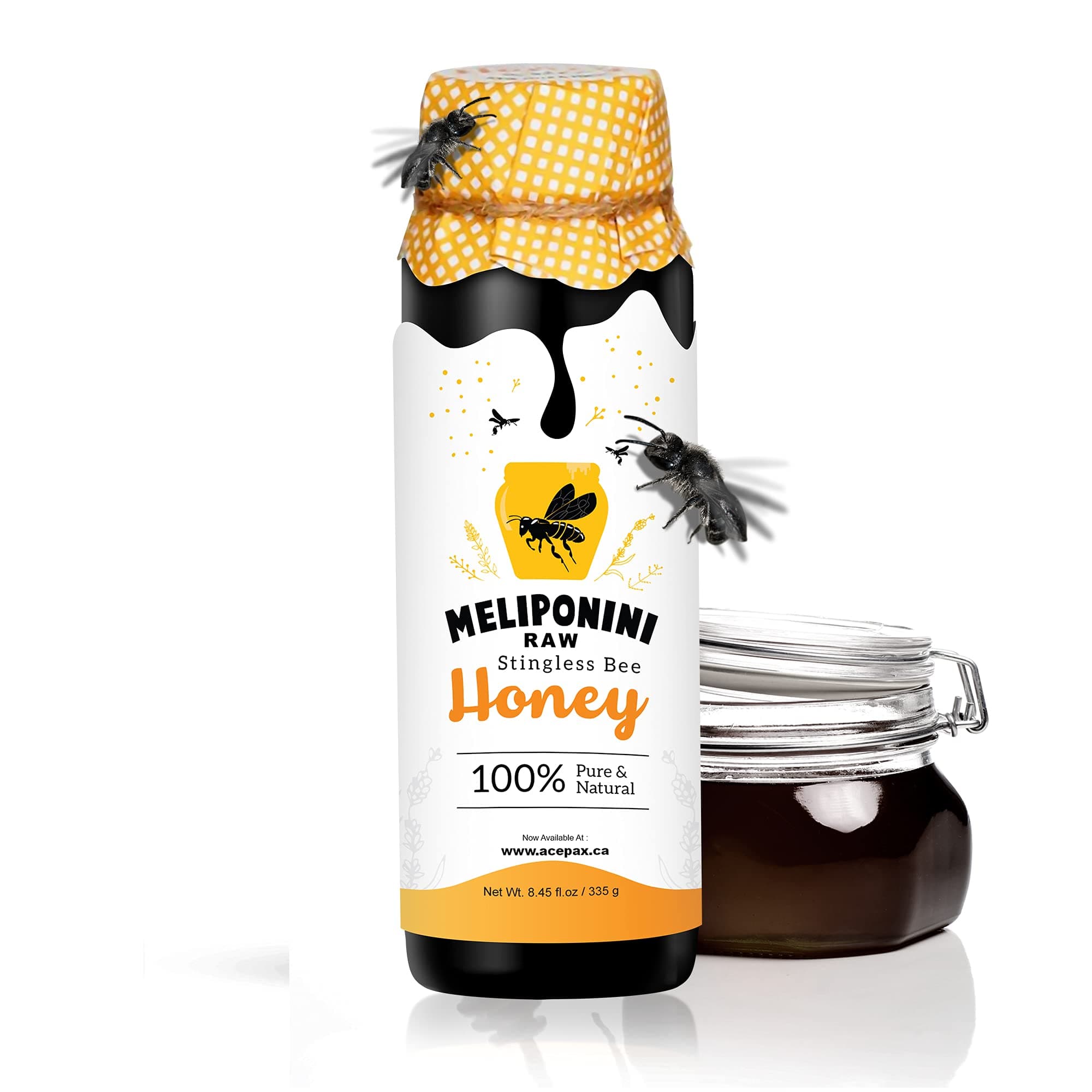Meliponini - Stingless Bee Honey, Antioxidant-Rich & Raw, A Powerful Alternative to Manuka, Tasty, Pure, Sweet and Sour with Many Health Benefits, 335 g