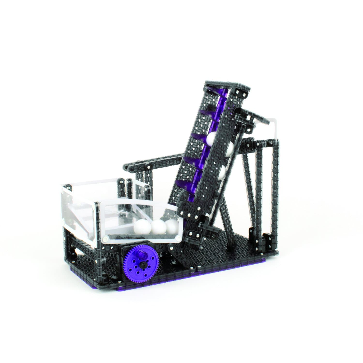 VEX Robotics Screw Lift Ball Machine - STEM Education Robotics Kit - Construction Set - Purple - Ages 8 Plus - 8 Balls, Five Holding Bins