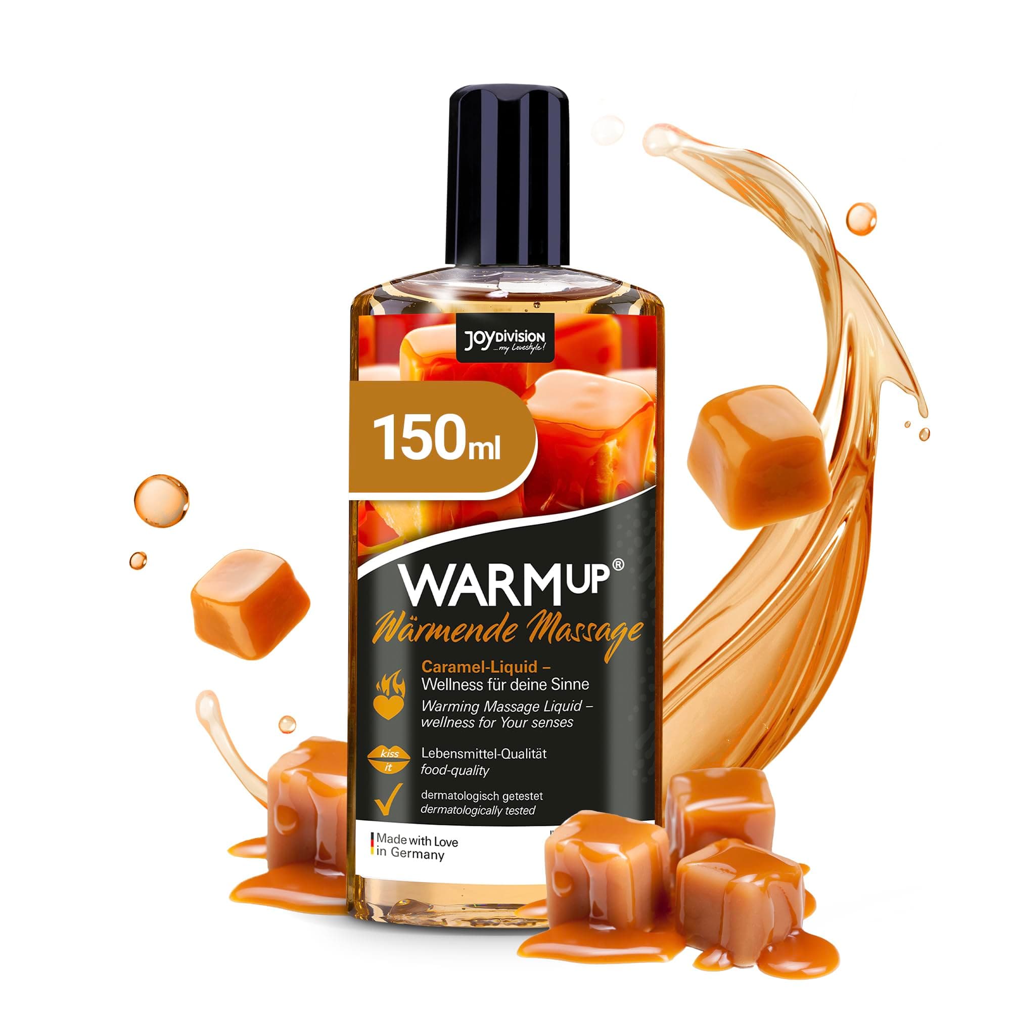 JOYDIVISION Warmup 150 ml Massage Liquid with Caramel Scent & Taste | Warming Effect | Like Massageoil