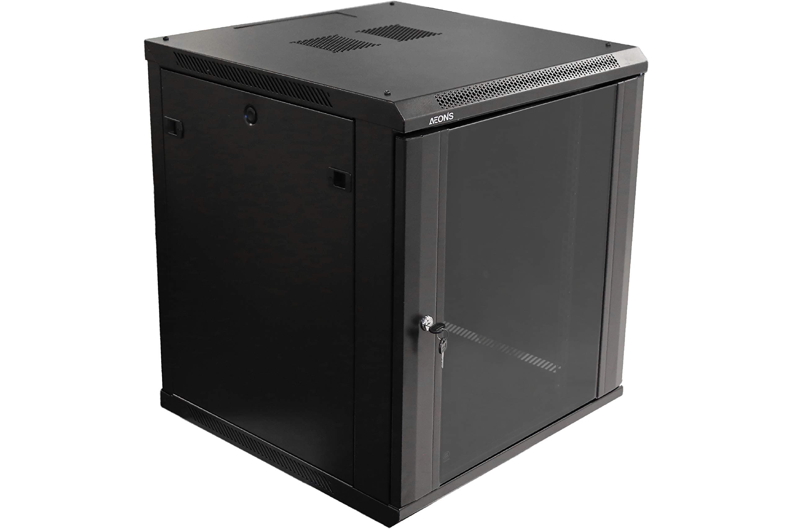12U Professional Wall Mount Server Cabinet Enclosure 19-Inch Server Network Rack Black - NetMax