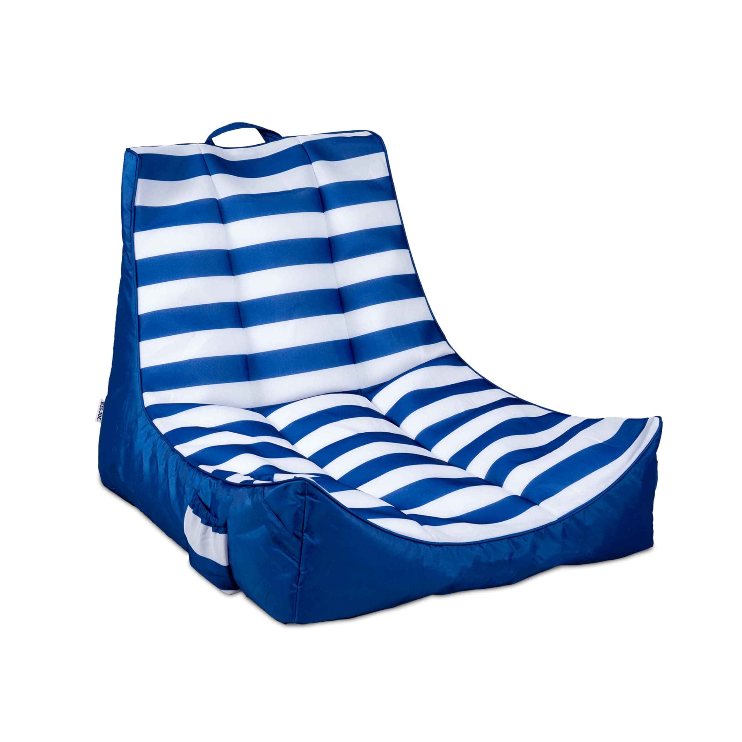 Captain's Float No Inflation Needed Pool Lounger, American Nautical Stripe Double Sided Mesh, Quick Draining Fabric, 3 feet