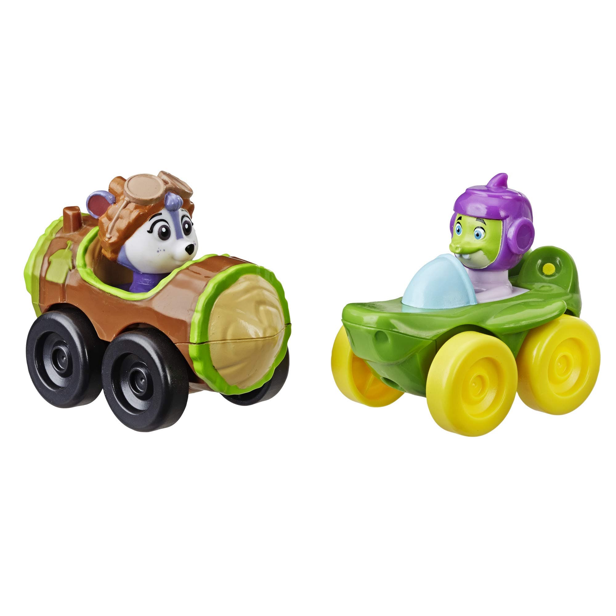 Hasbro Top Wing Racers 2 Pack: Shirley Squirrely and Chomps from The Nick Jr. Show, Racers with Attached Figures, Great Toy for Kids Ages 3 to 5