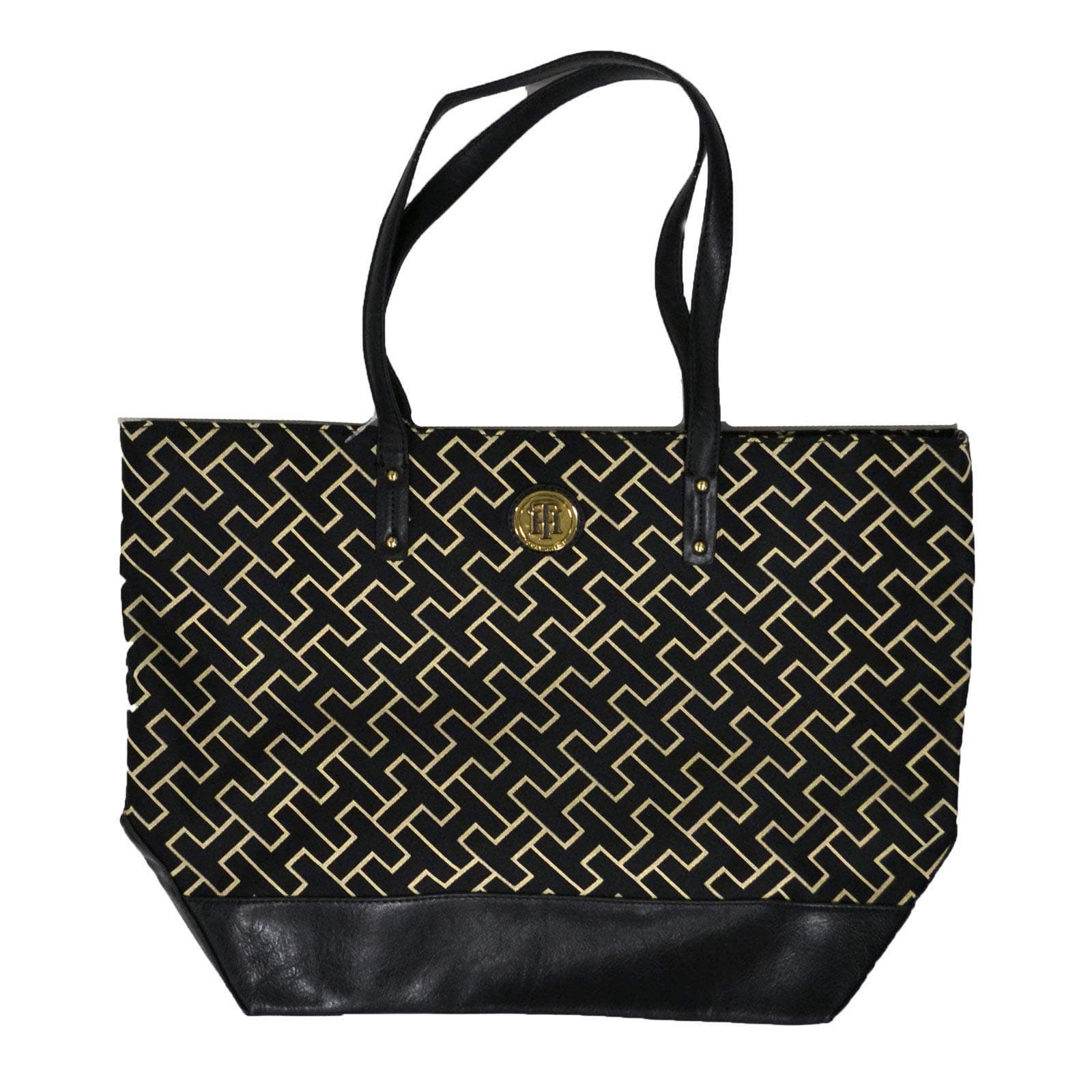 Tommy Hilfiger Tote Purse - Black Tan