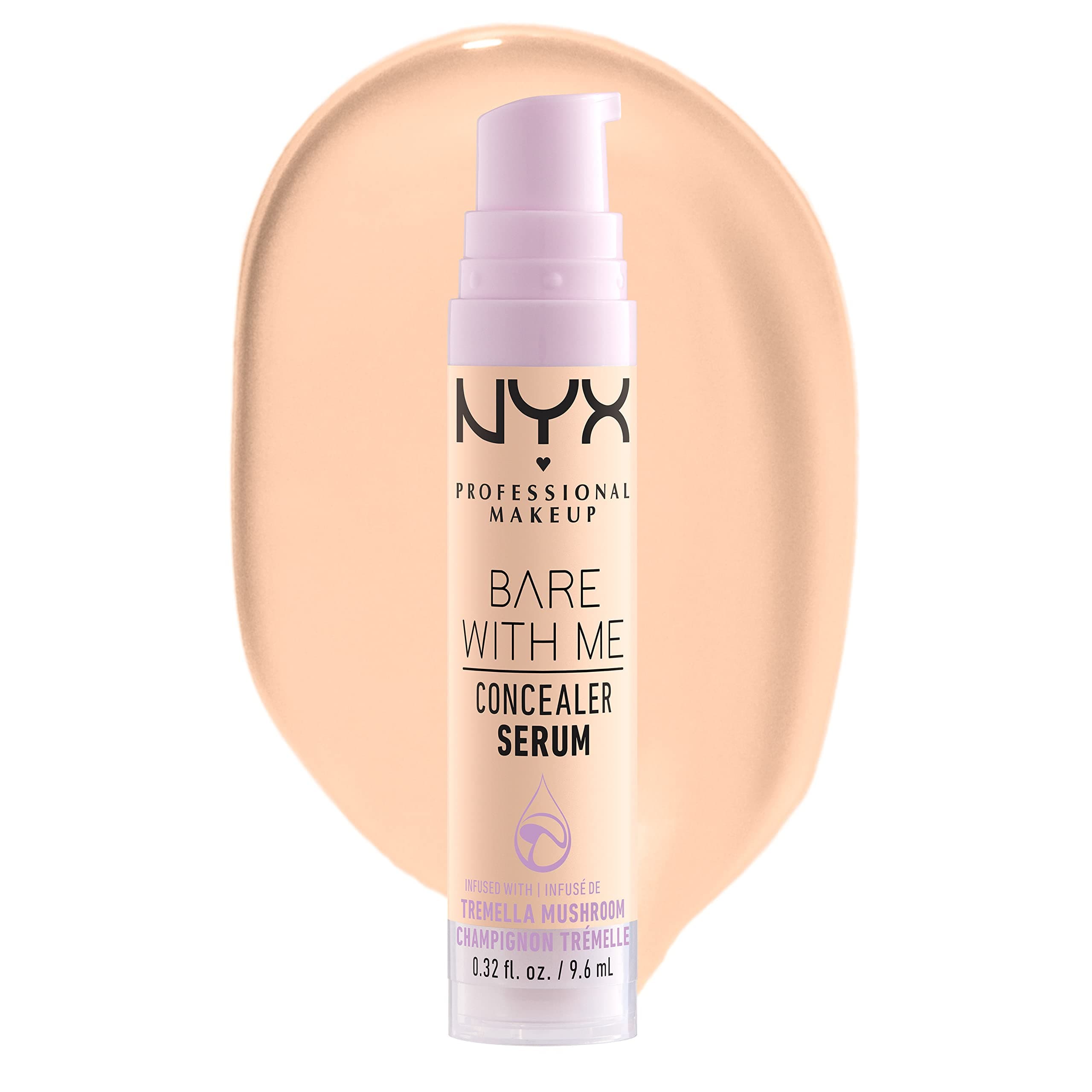 NYX PROFESSIONAL MAKEUP Bare With Me Concealer Serum, Concealer Makeup For Up To 24Hr Hydration - Fair