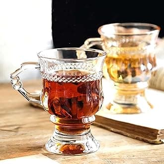 Italian Premium Glass Coffee Mug Tea Cups Set of 6-150 ML, Transparent, Glass Cups Set for Tea, Coffee, Green Tea, Herbal Tea, Lemon Tea, Milk Cup