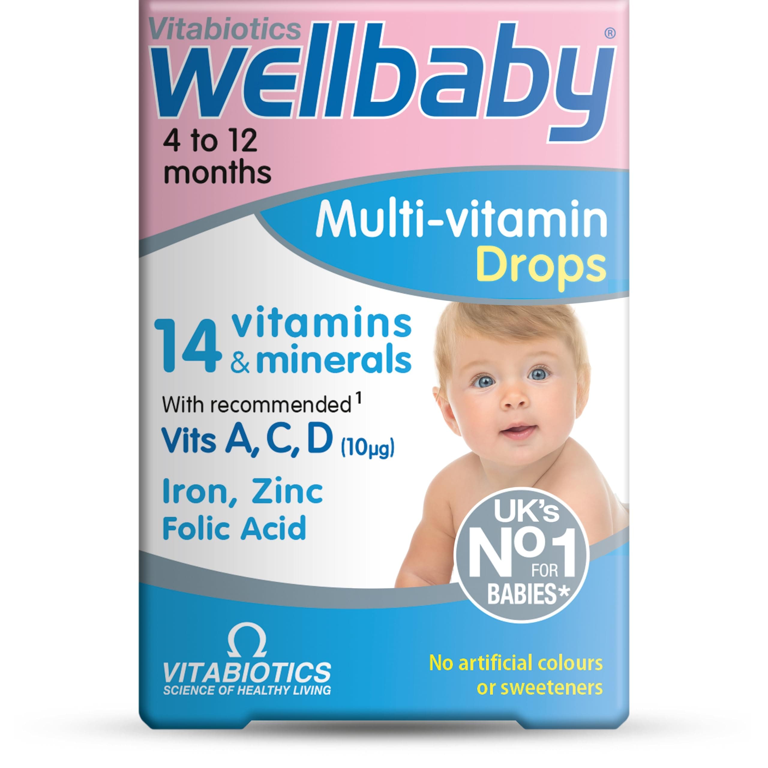 Multivitamin Drops by Vitabiotics - Comprehensive Multivitamin for Babies 4-24 Months - from The UK’s No.1 Baby Supplement Brand