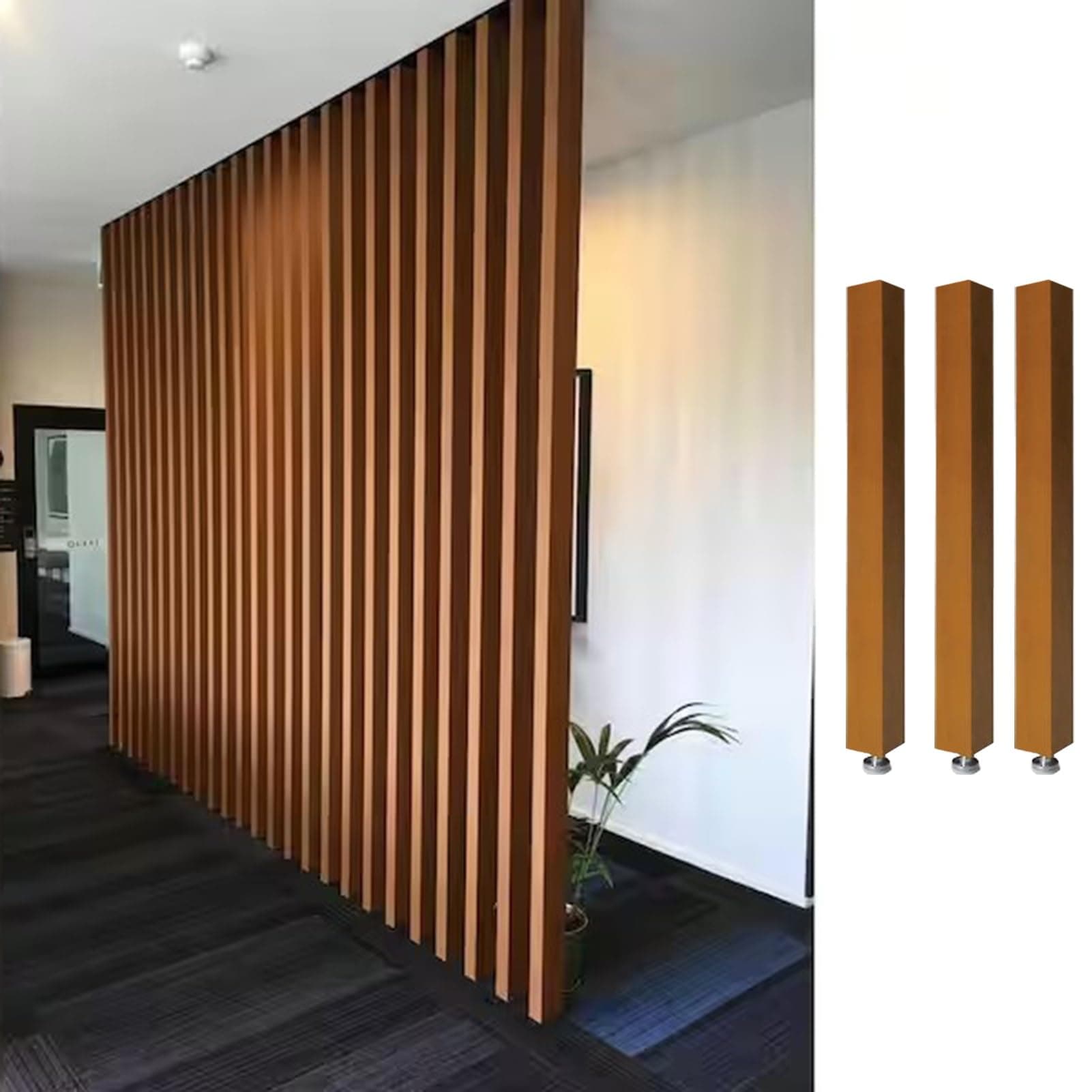 Room Divider Modern DIY Room Divider for Privacy Screen/Doorway/Studio Apartment, Square Wall Partition Floor to Ceiling Design, Easy to Install & Remove (Color : 3pcs Height, Size : 140cm/55.1in/