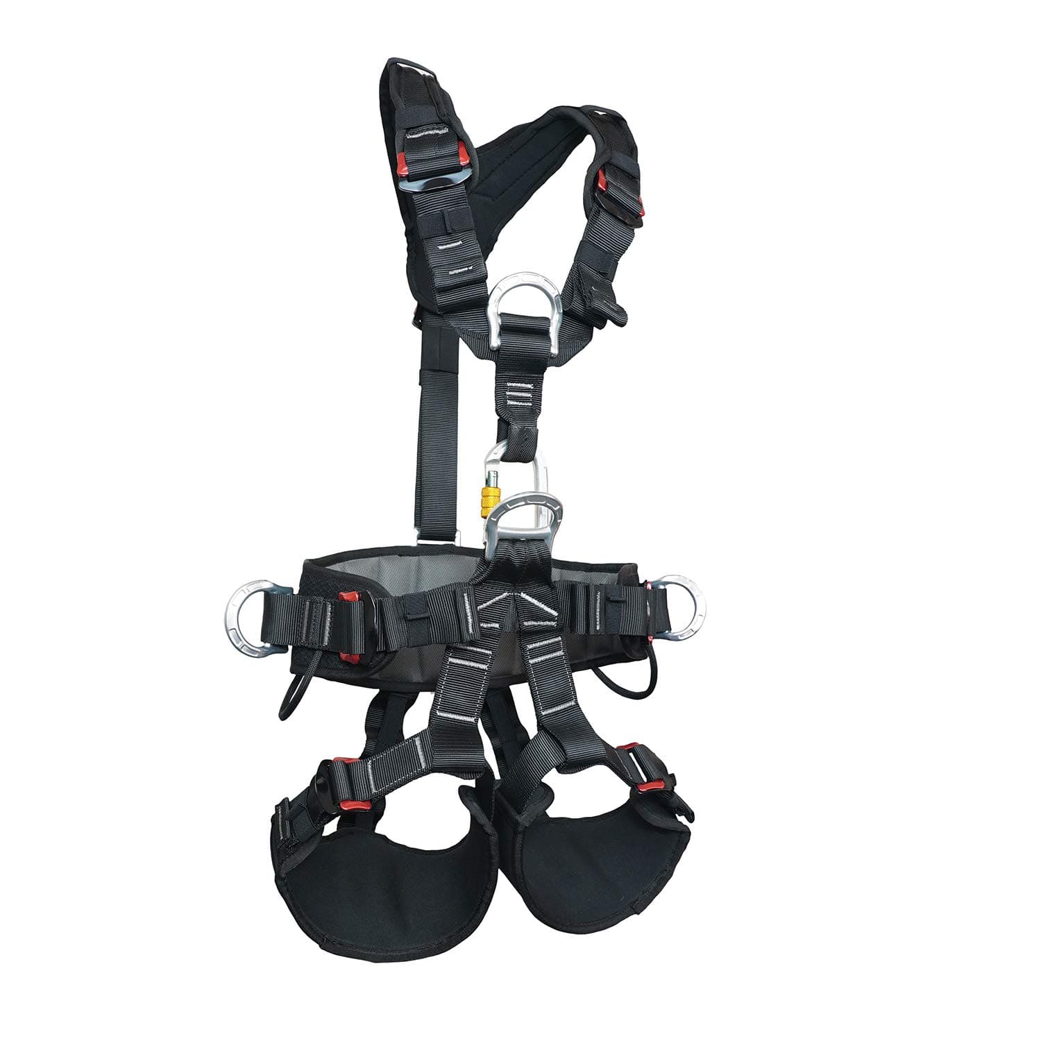 SOB Full Body Climbing Harness Can Be Inverted Thicken Widen Protect Waist Safety Harness for Tree Work Rock Climbing Holds Mountaineering Rescuing Work at Height