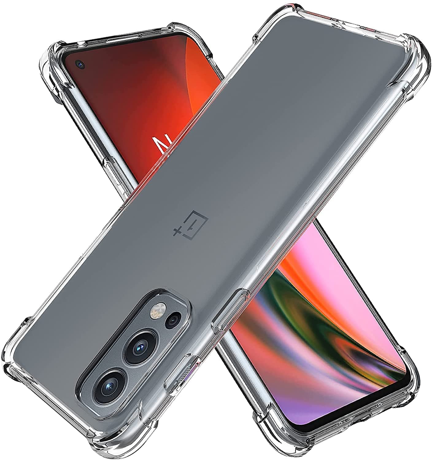 Emodil Case for OnePlus Nord 2 5G Case Cover Back Air Cushion Soft Silicone Shockproof Protective Bumper Shell Corner for OnePlus Nord 2 5G by Emodil ®