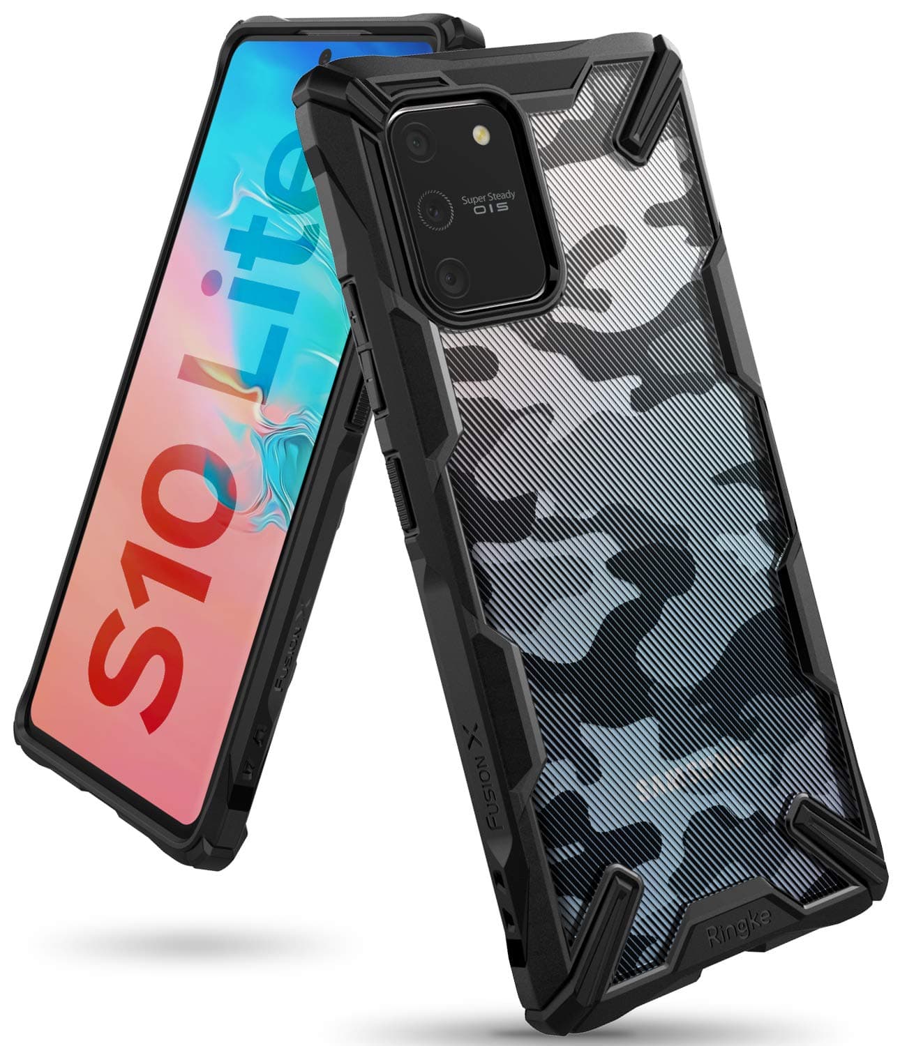 Ringke Fusion X Design Case Made for Galaxy S10 Lite (2020) - Camo Black
