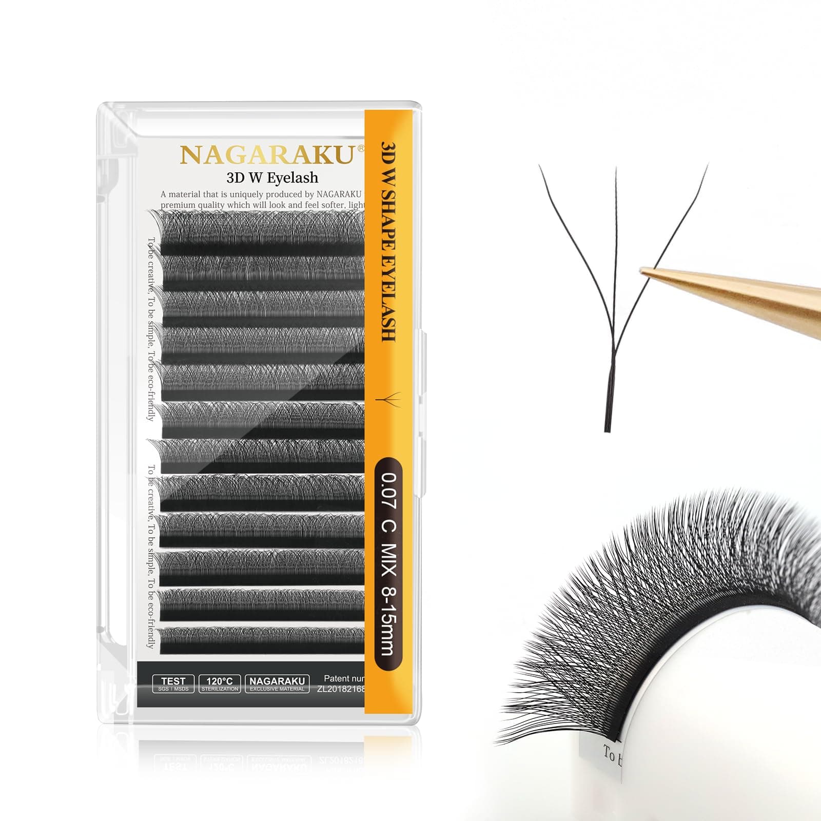 W Eyelash Extension 3D Volume Premade Fan 0.07mm C curl 8-15mm mix Faux Mink Matte Black Cluster Easy Fanning yy Eye Lashes